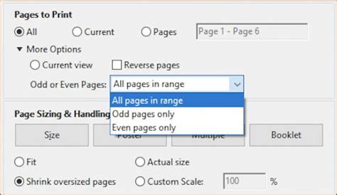 windows 10 print odd pages.